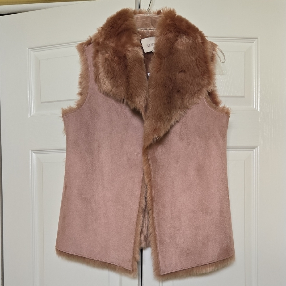 NWT LOFT Reversible Faux Fur Vest